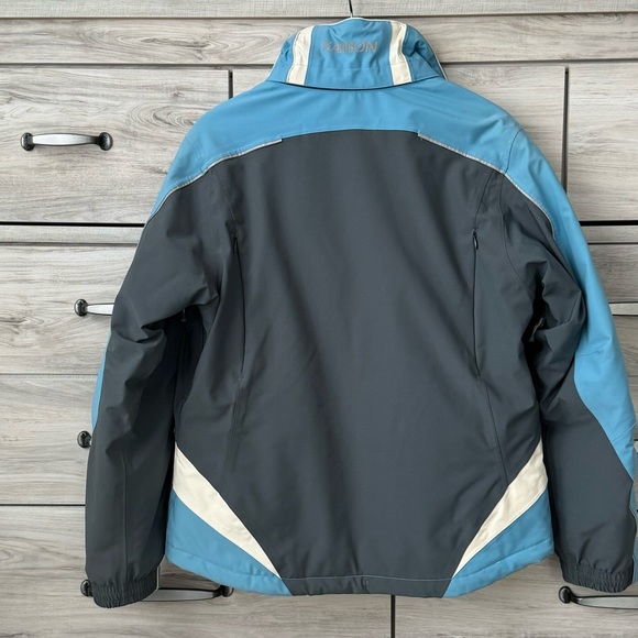 Super high quality Karbon unisex ski jacket size 10, bue, cream gray and orange. - Picture 2 of 8